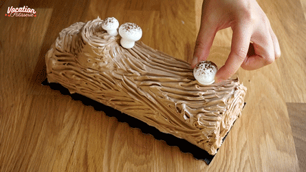 décorer la buche de Noël