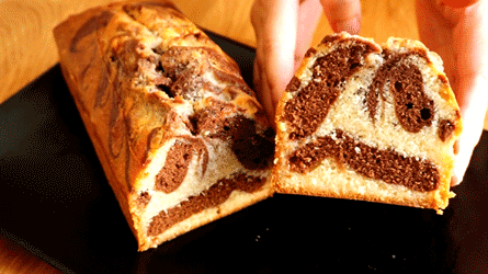 cake marbré à la coupe