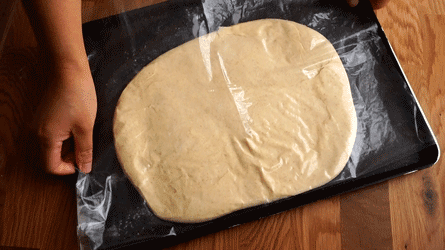 pain_au_lait_etape5 étaler la pâte et stocker au frais pendant 4h