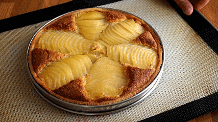 la tarte bourdaloue après cuisson