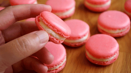 macarons_etape16 macarons vanille fruit rouge