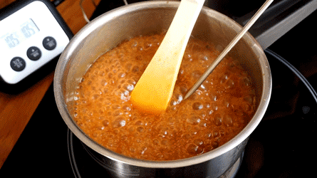 cuire le caramel mou à 105°C