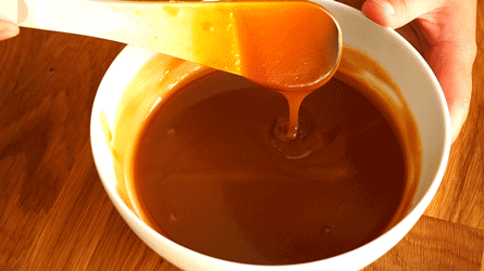 caramel mou prêt à être refroidi