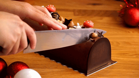 coupe de la bûche praliné