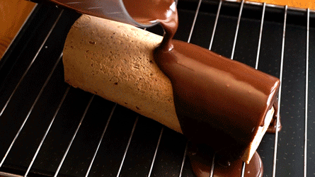 glacer la bûche au praliné