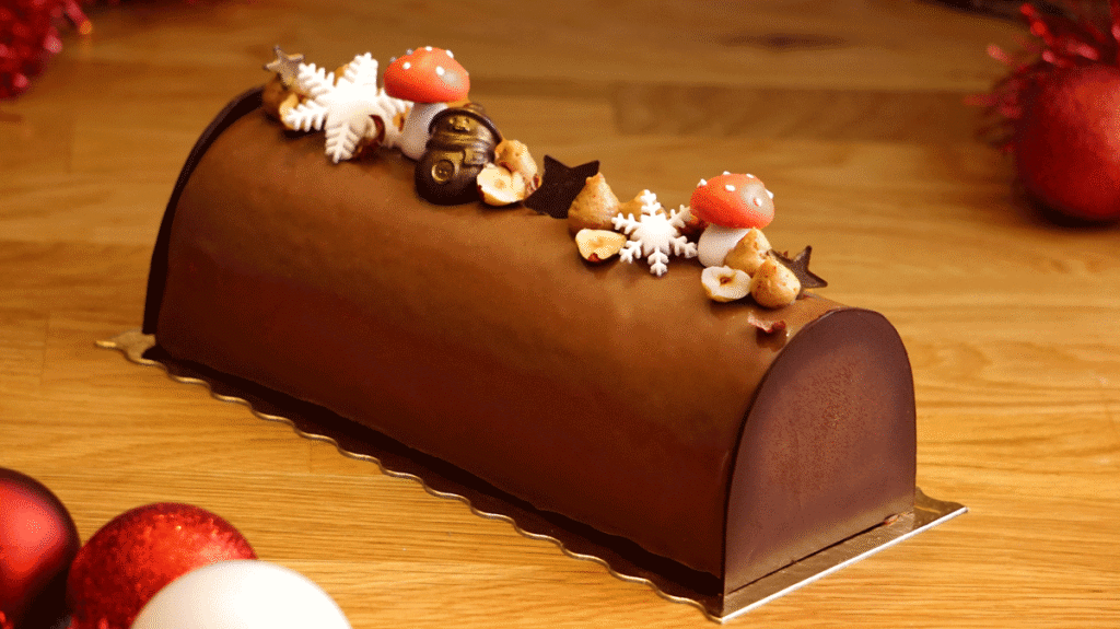 bûche praliné et chocolat