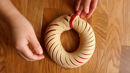 jointure de la brioche marbrée fruits rouges